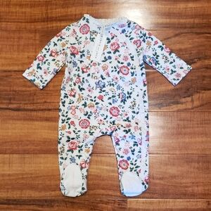 Janie and Jack NWT 6-9 months floral quilted one piece romper